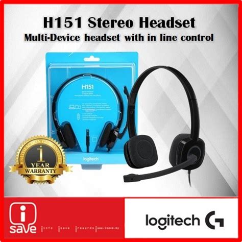 Logitech H151 STEREO HEADSET Multi Device Headset With In Line Controls