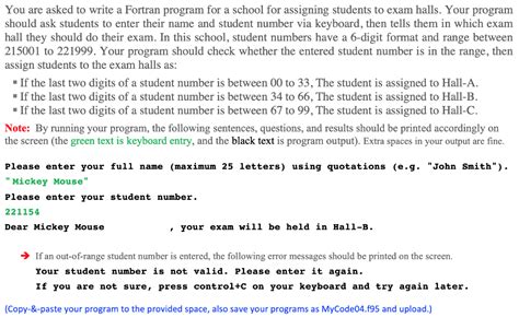 Solved You Are Asked To Write A Fortran Program For A School Chegg