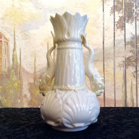 Vintage Belleek Koi Fish Shell Vase Chairish