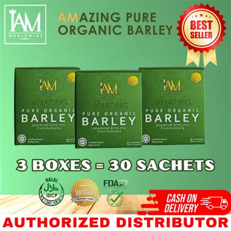 Iam Amazing Pure Organic Barley 3 Boxes 30 Sachets Certified