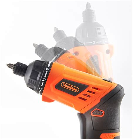 Vonhaus Cordless Electric Screwdriver V Max With Rechargeable Led