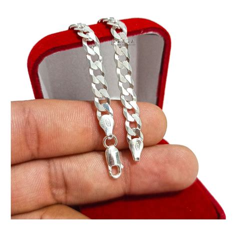 Pulseira Prata Masculina Escama Peixe Grossa Legitima 6mm Shopee Brasil