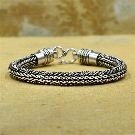 Mens Solid Silver Bracelet Heavy Discount Bellvalefarms