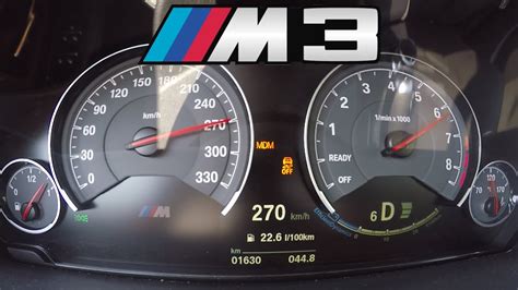 0 270 Km H Bmw M3 F80 Acceleration Test Youtube