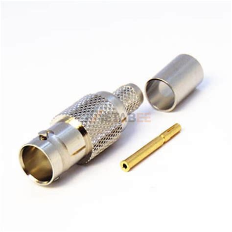 Bnc Female Connector Crimp Attachment For Coax Cable Metabeeai