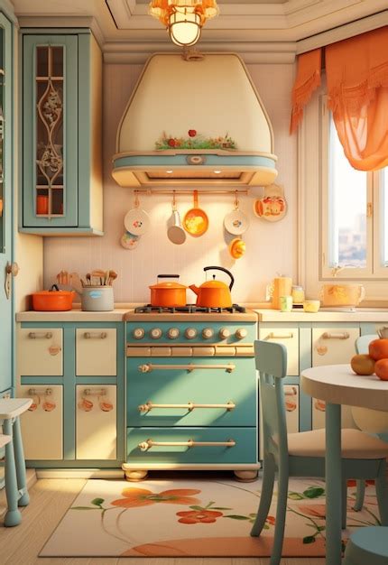 Premium Ai Image Image Of A Small Kitchen Low Poly