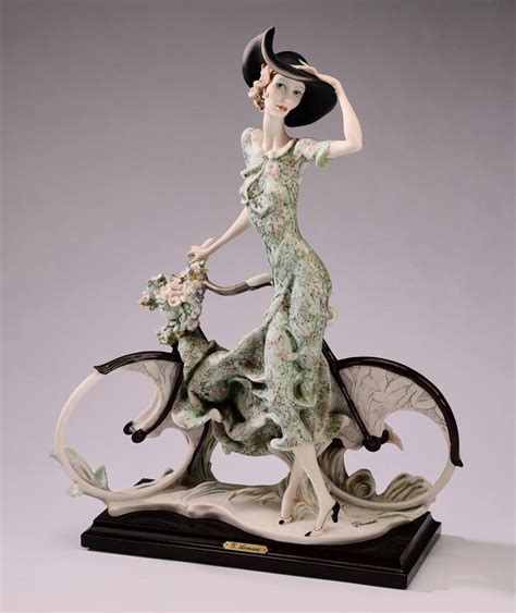 Sold Price Giuseppe Armani Art Sculpture Lady With A Bicycle