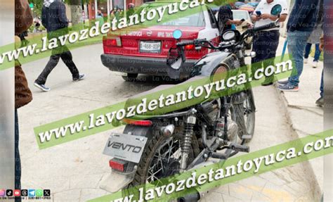 Choque Entre Una Moto Y Un Taxi Deja Solo Da Os Materiales Diario La