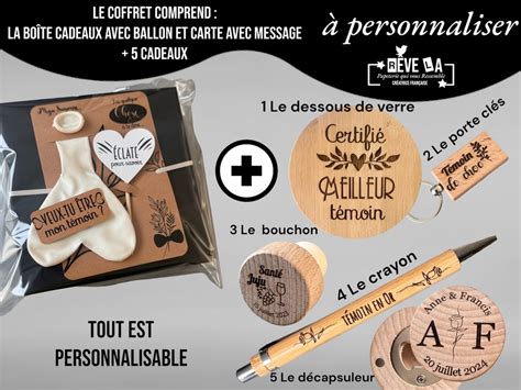 Coffret Demande De T Moin Parrain Cadeaux Annonce Bapt Me Anniversaire