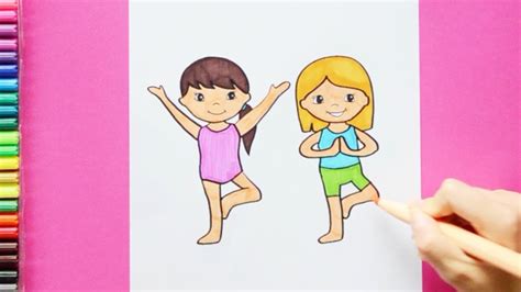 Yoga Day Drawing For Kids