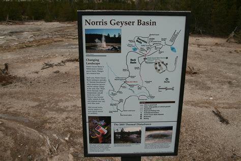 Map Of The Norris Geyser Basin Trail Information Board Al Flickr