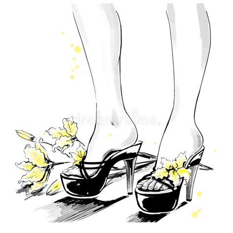 High Heels Watercolor Stock Illustrations High Heels Watercolor