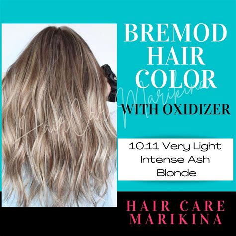 Very Light Intense Ash Blonde Bremod Hair Color With Oxidizer