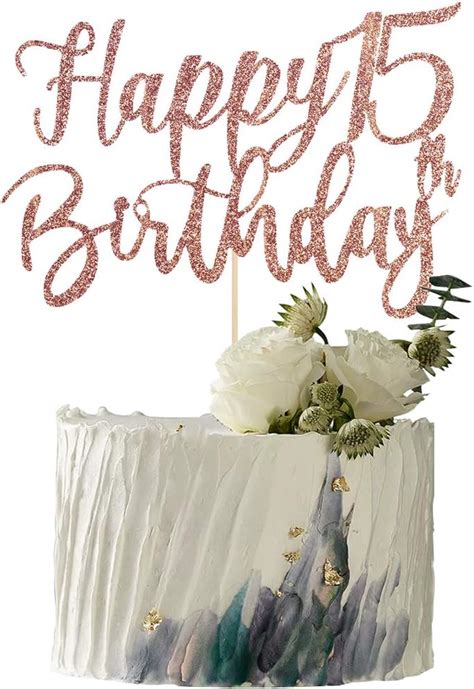 Amazon Yuinyo Handmade Glitter Happy Birthday Cake Topper