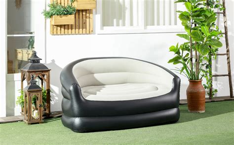 Outsunny Aufblasbares Sofa Aufblasbare Couch Mit Weichem Pl Sch