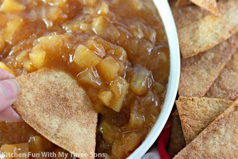 Apple Pie Dip With Cinnamon Sugar Chips Kitchen Fun With My Sons