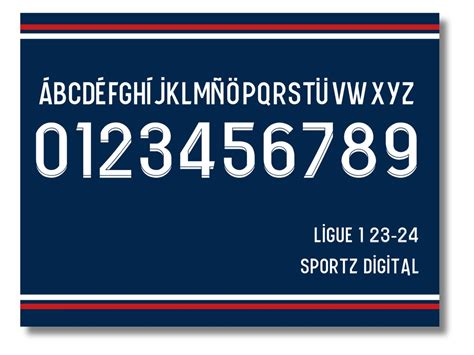 Font Vector Jersey Paris Saint Germain 2023 2024 Font SVG PDF TTF