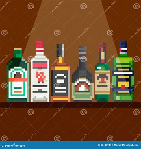 Pixel Alcohol Pattern Stock Image 86113621