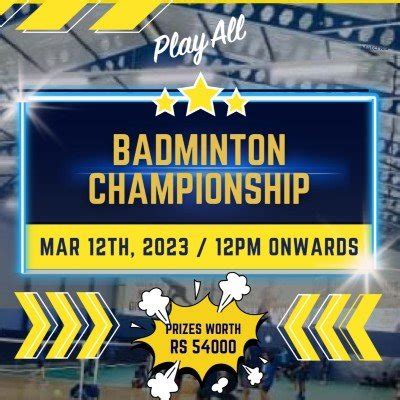 PlayAll Badminton Championship Faridabad Tickets PlayAll Sports