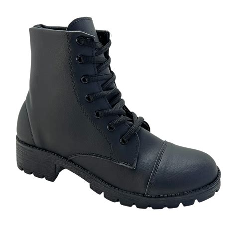 Bota Coturno Feminina Napa Preto Strax 062 Karina Calçados Moda