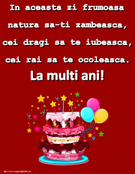 Felicitari Aniversare De Zi De Nastere In Aceasta Zi Frumoasa Natura