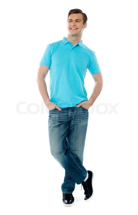 Full-body pose of smiling man | Stock image | Colourbox