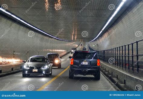 The Traffic Inside Chesapeake Bay Bridge Tunnel Editorial Image ...