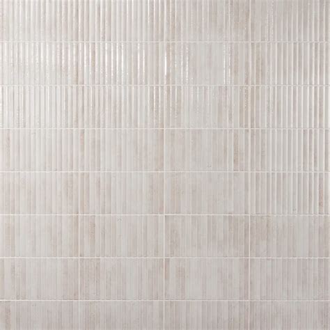 Sample Curve Fluted White 6x12 3D Glossy Ceramic Tile