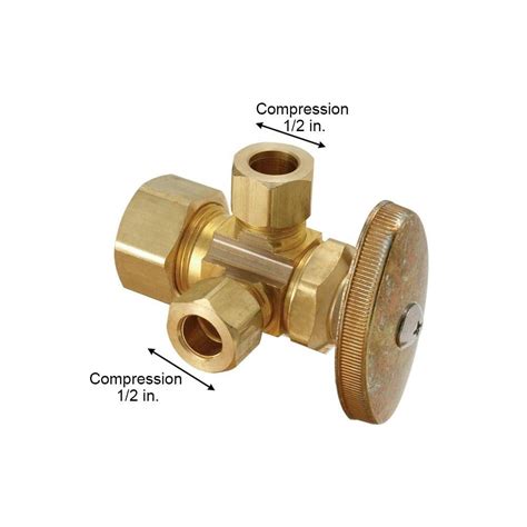 Brasscraft 1 2 In Nominal Compression Inlet X 3 8 In O D Compression