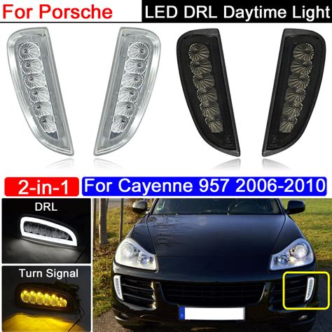 Daytime Running Lights Led Drl Fog Lamp Replacement Bumper For Porsche