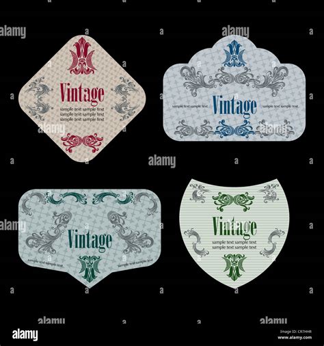 Vintage wine labels set Stock Photo - Alamy