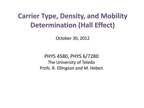 PDF Carrier Type Density And Mobility Determination Astro1 Panet