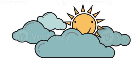 Cute Clouds And Sun On A Clear Day 22105481 PNG