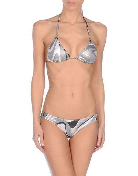 Emilio Pucci Bikini In Gray Grey Lyst