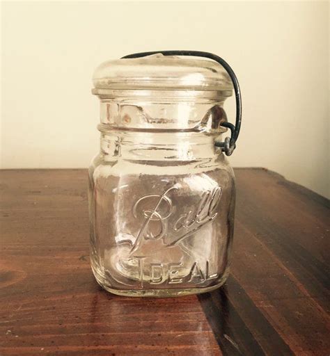 Vintage Ball Ideal Atlas Ez Seal Pint Jars With Glass Lids And Etsy