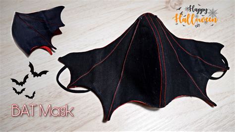 Bat Maskhalloween 🎃face Mask Diymask Making Ideassewing Tutorial