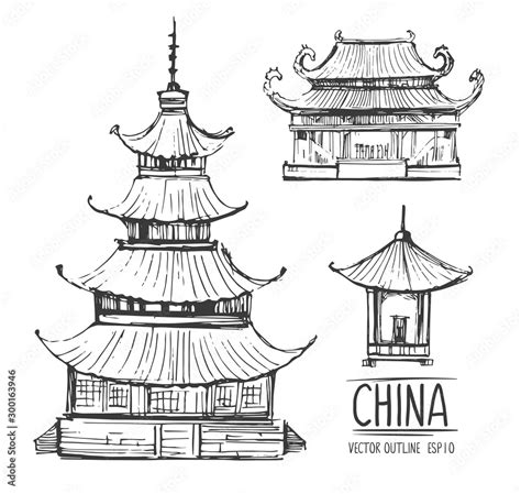 Chinese Architecture Drawing