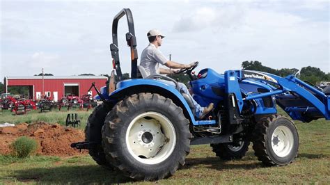 Demo Video Of New Holland Tc40 Tractor With Loader 4x4 Youtube