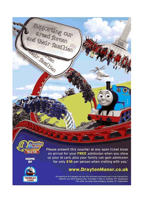 Drayton Manor Voucher Free Entry For Armed Forces