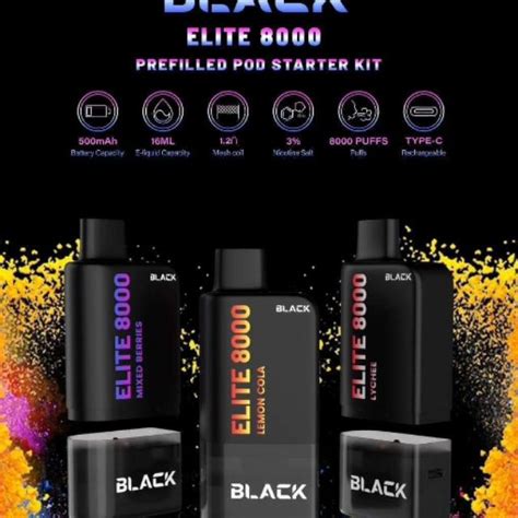 Black Elite 8k Puffs Online Shop Shopee Philippines