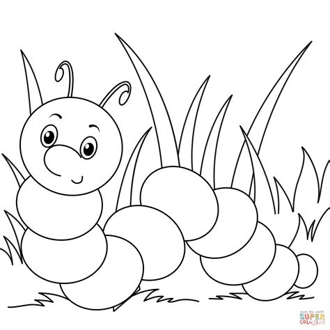 Cute Caterpillar Coloring Page Free Printable Coloring Pages