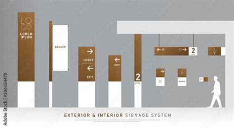 Exterior And Interior Signage Wooden Concept Direction Pole Wall