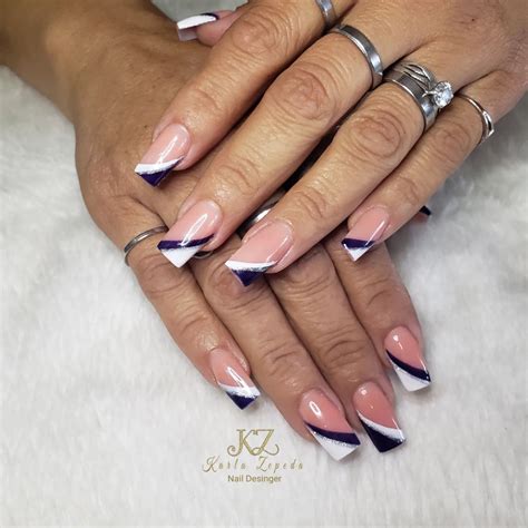 Diagonal French Tip Nails 33 Styles To Try This Month Nail Designs