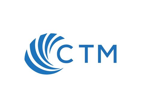 CTM letter logo design on white background. CTM creative circle letter ...