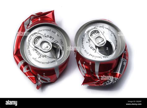 Crushed Coca Cola Can Stock Photo Alamy