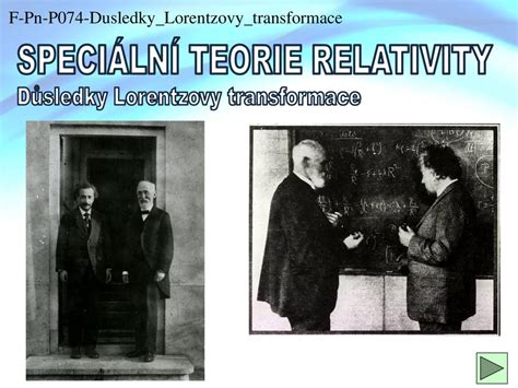 Speci Ln Teorie Relativity Ppt St Hnout