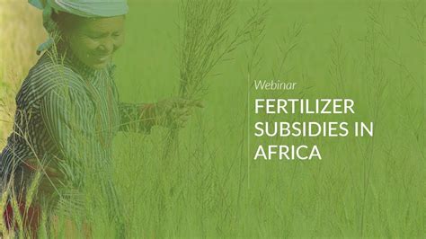 Webinar Fertilizer Subsidies In Africa Youtube