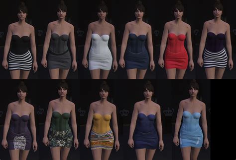 Recolored Corset And Skirt For MP Female GTA5 Mods