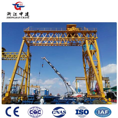 5 Ton Single Girder Semi Gantry Crane With Low Headroom Hoist China