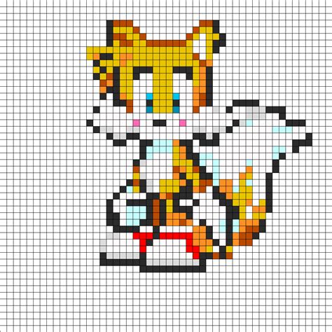 Tails Pixel Art Grid